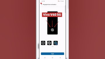 Vivo V40 Fingerprint And Animation ? #vivo