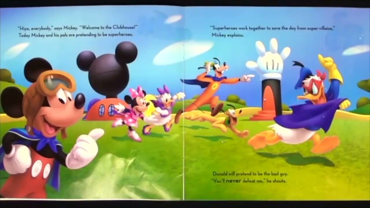 Микки Маус из Disney: «Суперприключение!» — книга для чтения вслух для детей.