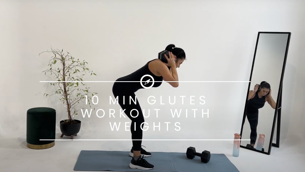 10 min glutes workout with weights / 10 хв для пружних сідниць з ...