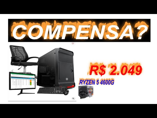 PC Pichau Gamer, AMD Ryzen 5 4600G, 8GB DDR4, SSD 120GB