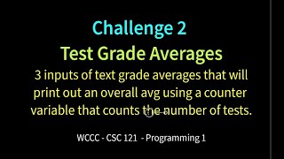 Challenge 2: Test Averages