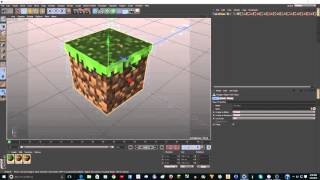 Extruded Grass Block Cinema 4D