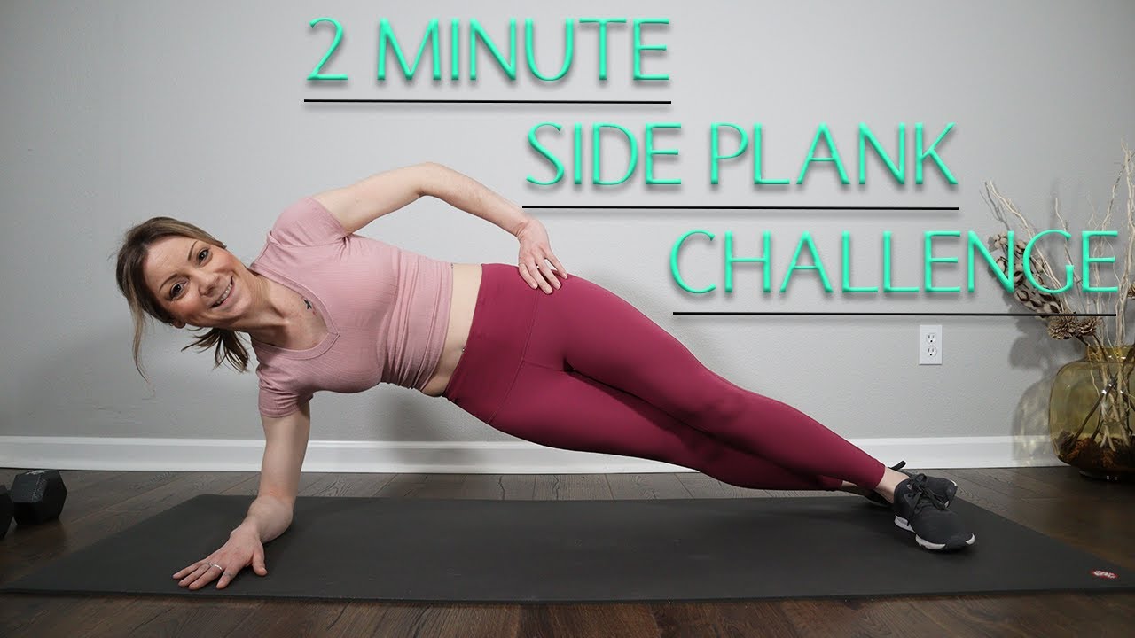 2 MINUTE SIDE PLANK CHALLENGE | PLANK WITH ME SERIES