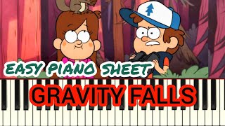 GRAVITY FALLS PIANO SHEET EASY/ГРАВИТИ ФОЛЗ НА ПИАНИНО НОТЫ/Уроки фортепиано