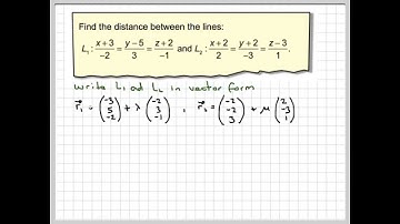 The distance between parallel lines in space