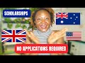 Automatic Scholarships for International Students (Currently Open) You can apply now