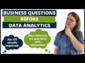 Business questions before data analytics