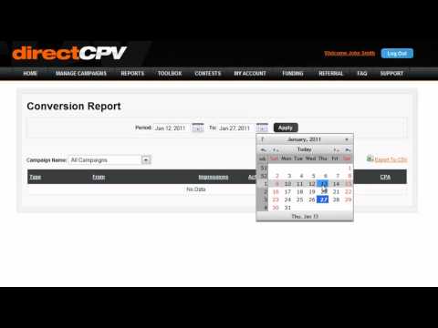 Where can I view the conversion report for my DirectCPV campaign