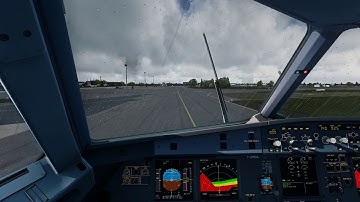 P3D V4.5 Landing in Berlin Schönefeld EDDB in Thunderstorm.