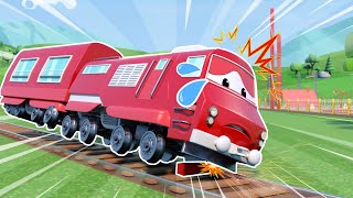 Help! TRAIN needs a new wagon | Emergency Vehicles for kids | Car Repair