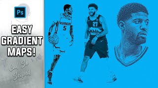 Utilize Gradient Maps On Your Designs 👀 | Sports Design | Photoshop Tutorial | Cal So Scoped