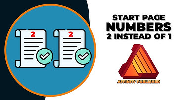 How to start page numbers at 2 instead of 1 in Affinity publisher