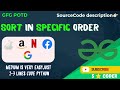 Sort in specific order || gfg potd today solution in python || today gfg potd solution #gfg #python