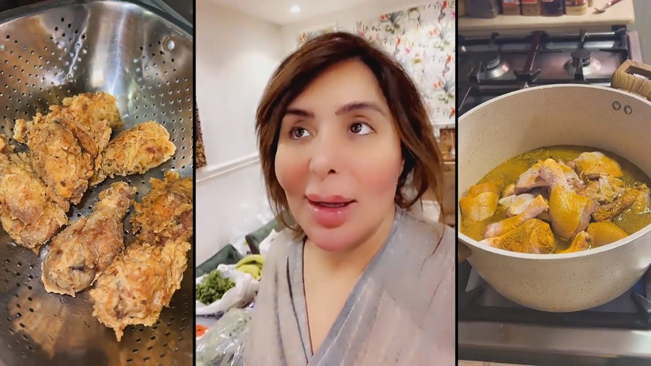 شيماء علي تسوي دجاج كنتاكي بعدما طلب ابنها احمد تسوي له❤️