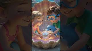 🐬 Baby Dolphin Finds a Magic Pearl! ✨ | Heartwarming Kids Cartoon #Shorts