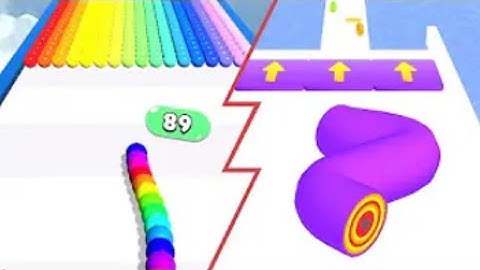 Snake Color 3d VS Layer Runner - ASMR Gameplay (Max Level)