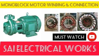 monoBlock Motor Winding and Connection || Sai Electrical Works ||