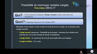 Monnayer Les Congés