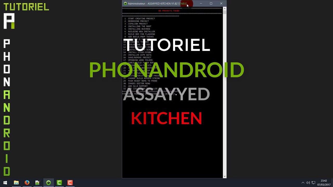 Tutoriel creation rom custom Assayyed Kitchen Phonandroid - YouTube