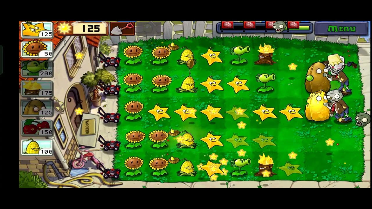 PLANTS VS ZOMBIES: BONUS GAME COMPLETE THE STARS PLANTS😍 - YouTube