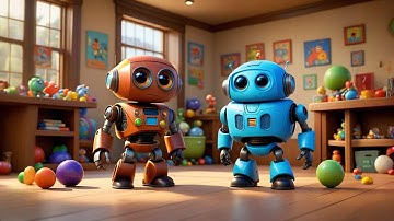 Six Toy Robots Count to Ten | Counting Song for Kids | Nursery Rhymes and Learning Songs