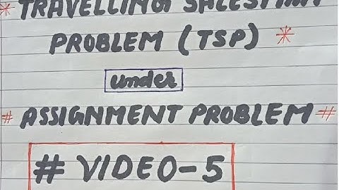 Travelling Salesman Problem under Assignment Problem