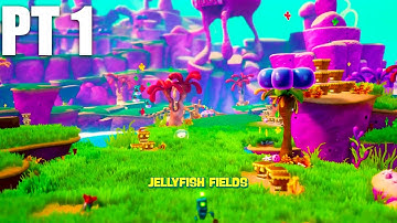 Jellyfish Fields PT1 SpongeBob Squarepants Battle for Bikini Bottom Rehydrated Walkthrough 100% XB