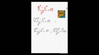Equazione esponenziale: esercizio svolto #maths #eserciziosvolto #esponenziali