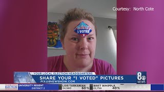 Viewers show off their I Voted stickers