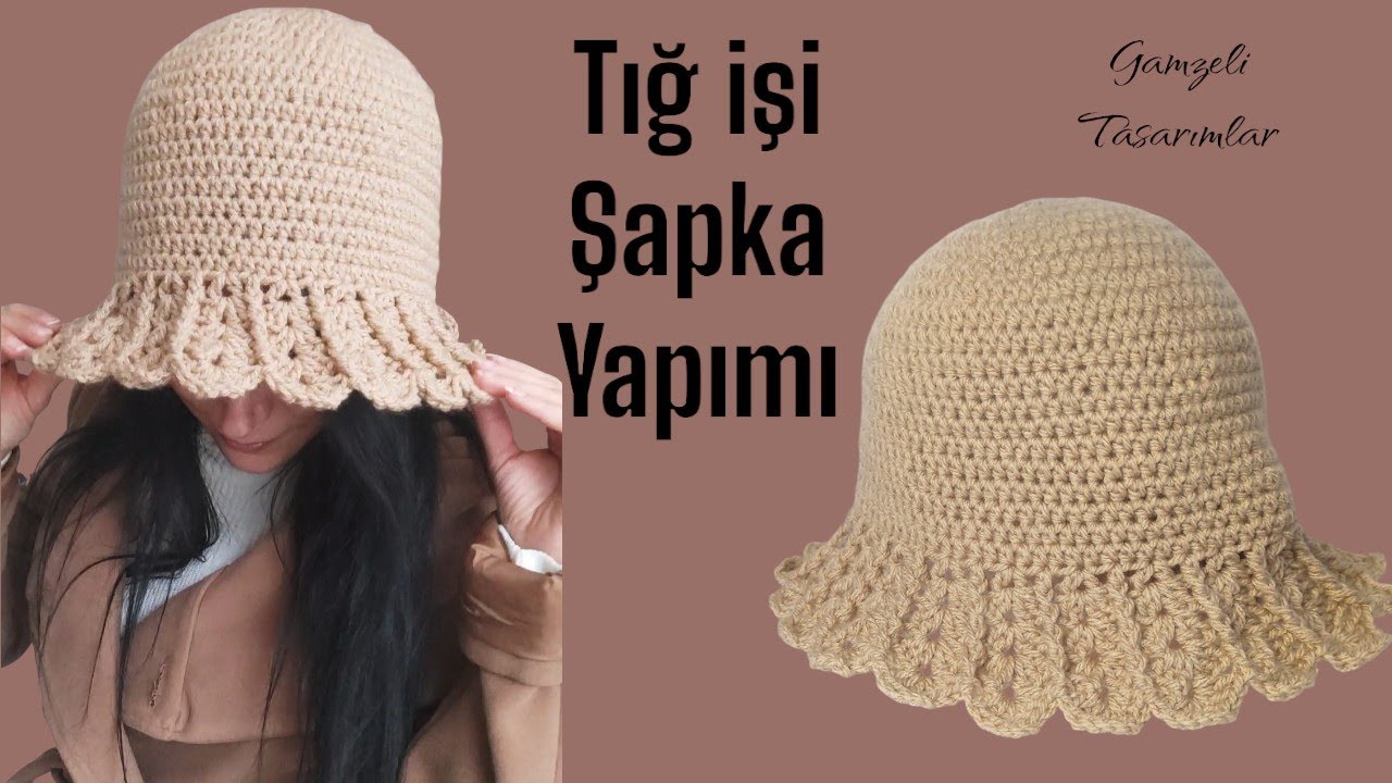 Tığ işi bere/şapka yapımı #pattern #beret #crochettutorial