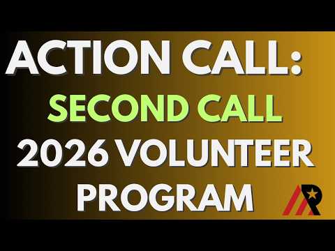 2026 Volunteer Program - 2nd Call - Closes This Week