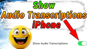 Show Audio Transcriptions iPhone Enable/Disable 📲 iPhone Subtitles and captioning in Accessibility
