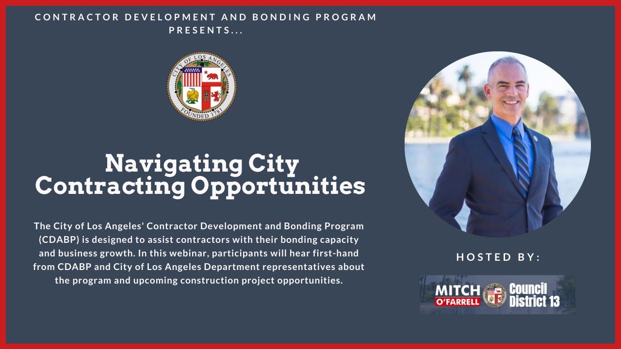 Navigating City Contracting Opportunities - Council District 13 Virtual Outreach