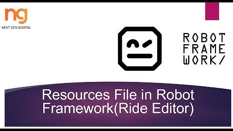 Resources File in Robot Framework(Ride Editor)