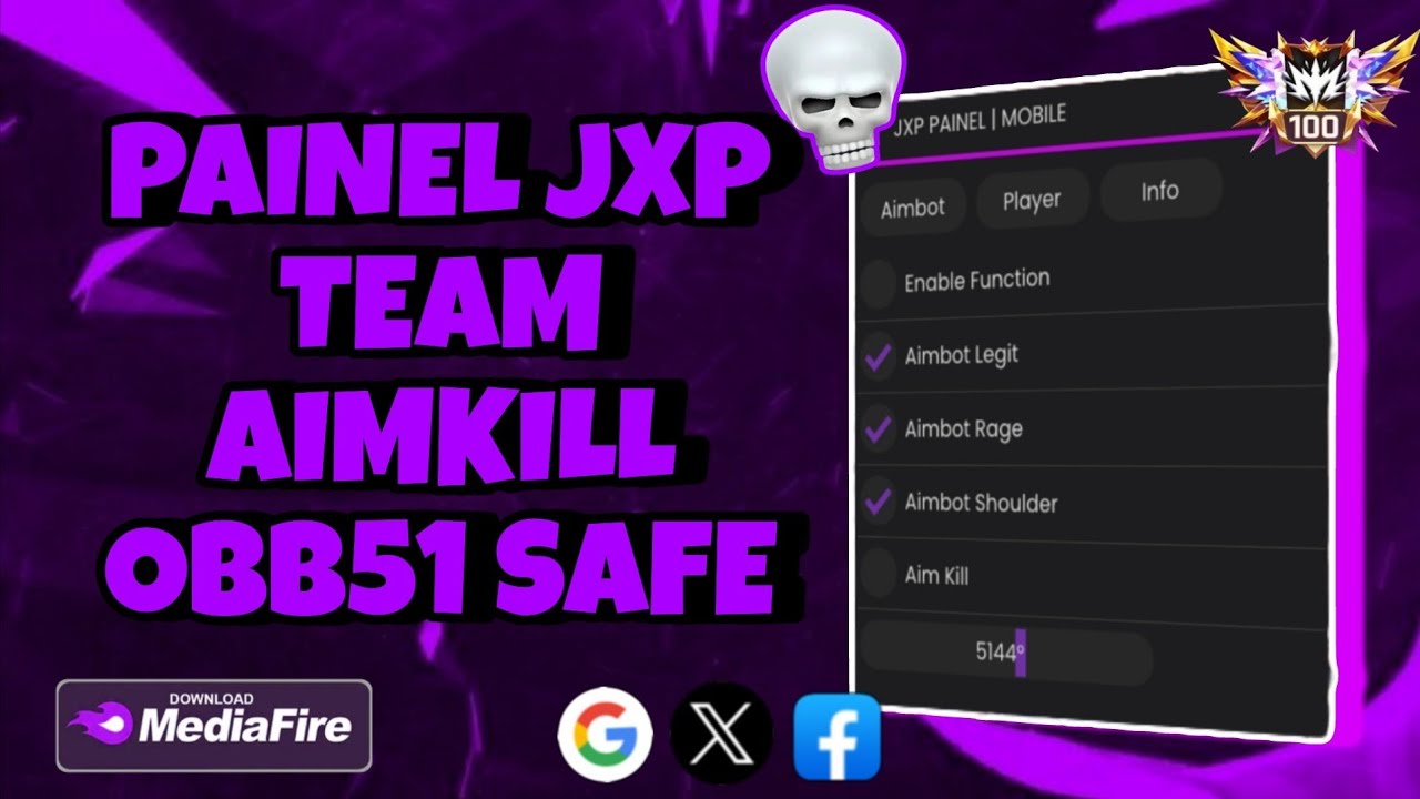 🔰SU!​ FREE​ FIRE​MAX​ JXP​ PAINEL​🇧🇷 AIMKILL​ OBB51​ UPDET​N​EW​ SAFE​ ANTIBAN​ WORKNG​ ALL​ SAVER​✅