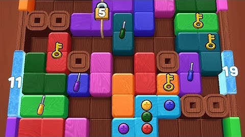 Wood Away Block Jam Level 185 Game Walkthrough Solution