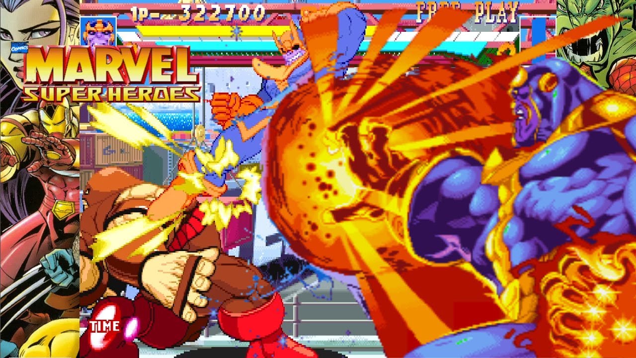Thanos Playthrough - Marvel Super Heroes [ARCADE][HD]