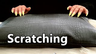 ASMR Scratching On texture leather pillow/Sugar skull wallet etc.(NO TALKING) screenshot 4