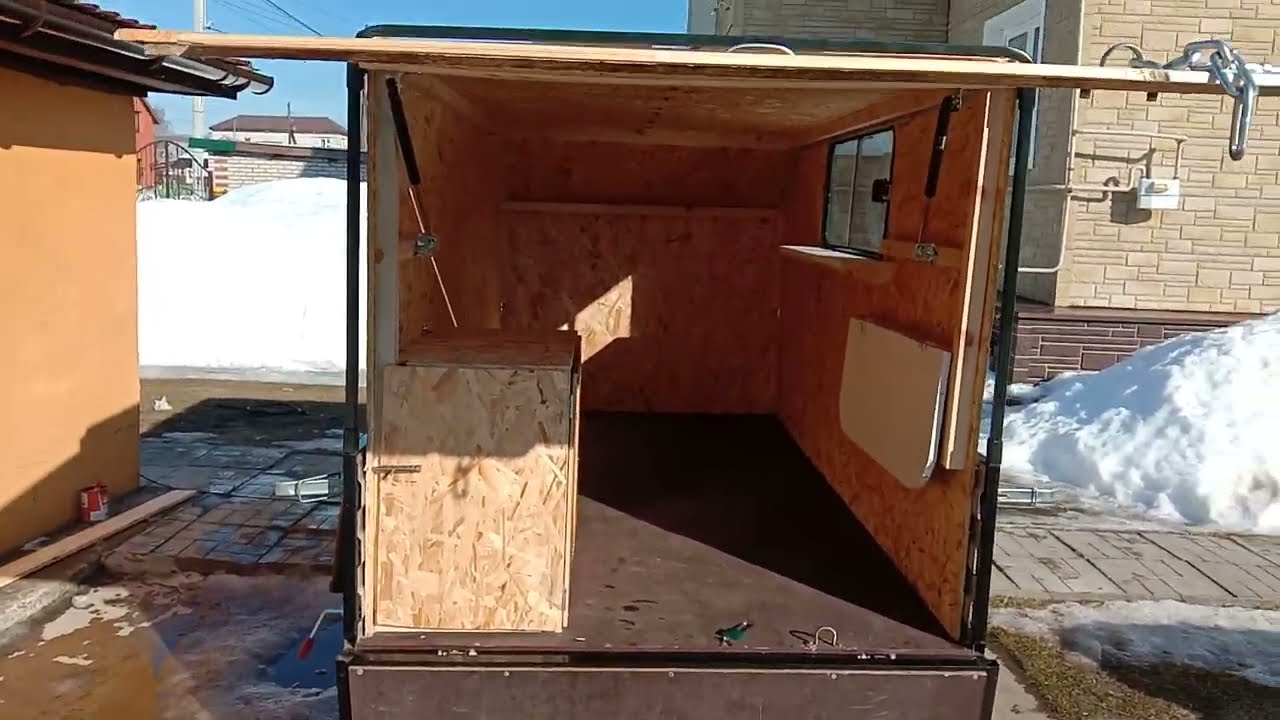 Мини-прицеп Кемпер - своими руками (часть4) - YouTube
