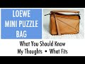 LOEWE MINI PUZZLE BAG in TAN COLOUR // What You Should Know // My Thoughts // What Fits