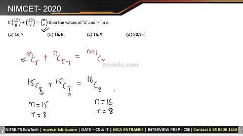 Question #1 - NIMCET 2020 | Previous Year NIMCET Question Paper Solutions  NITbits NIMCET Coaching