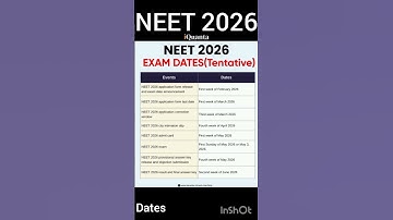 Neet 2026 tentative dates 📅#neet #neet2026 #date #important #caution