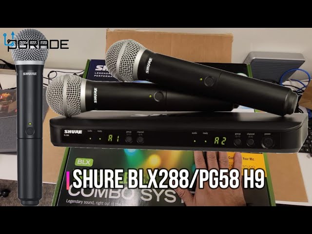 Shure Wireless Microphones BLX288/PG58 H9 - YouTube