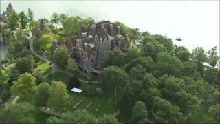 Thousand Islands Aerial Tour of Boldt Castle and the Boldt Yacht House in Alexandria Bay NY