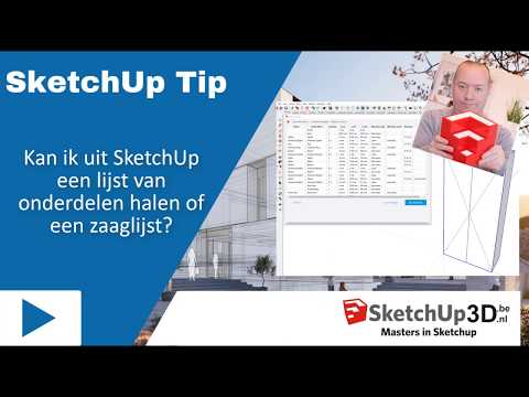 🏷️Kan ik uit SketchUp een lijst van onderdelen halen of een zaaglijst?💎 #SketchUp #Tip #152