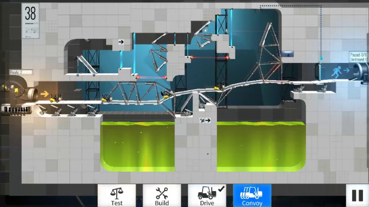 Bridge Constructor Portal Level 38 Walkthrough - YouTube