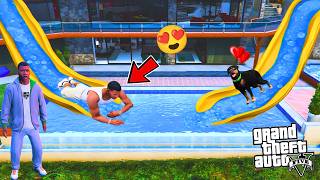 Franklin Buys WATER SLIDE PARK Near His House in GTA 5
