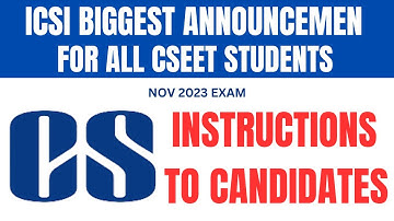 icsi important announcement for all cseet students for november 2023 exam