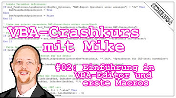 VBA-Programmieren mit Mike | Projekt - Crash-Kurs zu VBA (Teil 3)