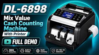 Mix Value Cash Counting Machine with Printer DL-6898